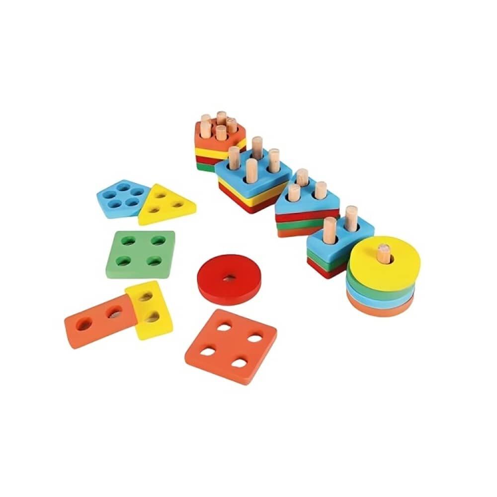 Juego Encaje Y Dificultad Madera Did&aacute;ctico Bloques Madera 5 image number 2.0