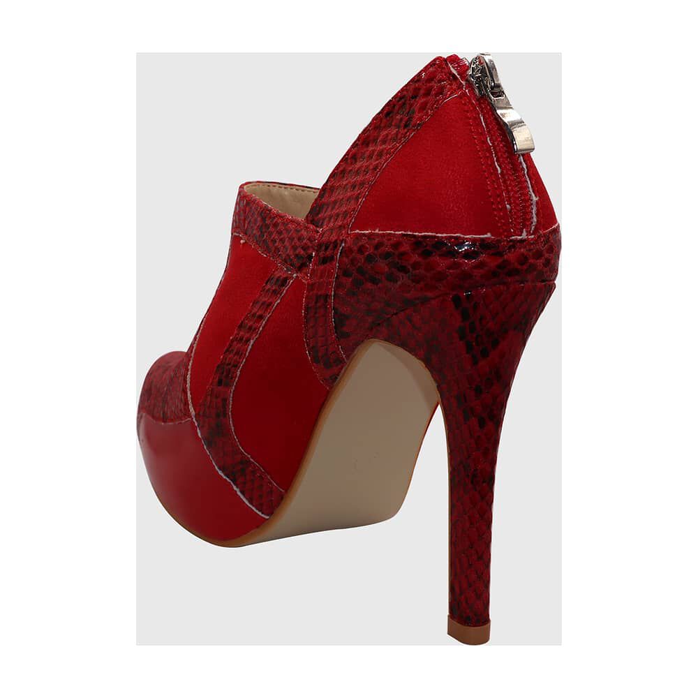 Botin Taco Aguja Rojo image number 4.0