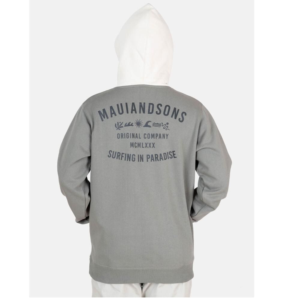 Polerón Liso Cuello Redondo Con Capucha Hombre Maui And Sons image number 2.0