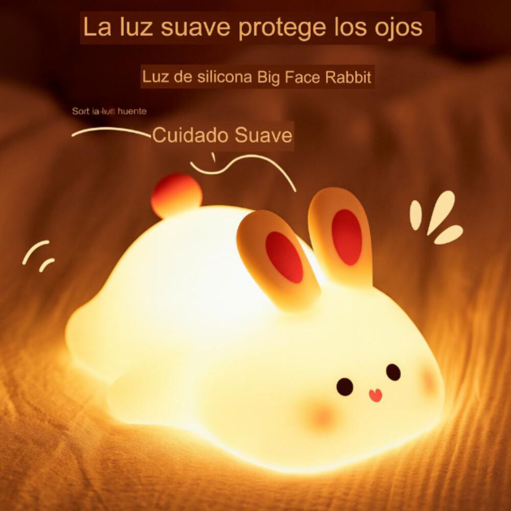 Lampara Nocturna Conejo C/sensor Bebes - Niños Espanta Cuco image number 7.0