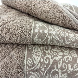 Juego Toalla Andes 2 Piezas Flores Beige
