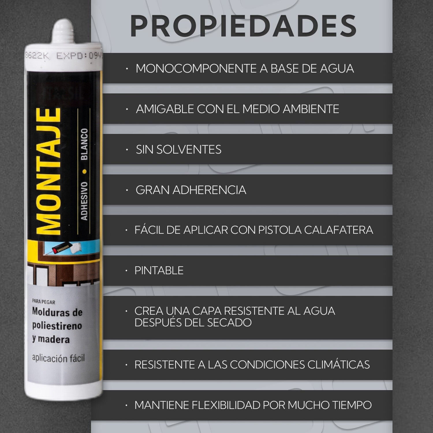 Adhesivo De Montaje Blanco image number 2.0