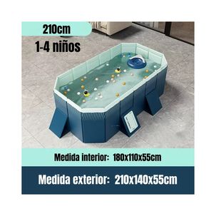Piscina Plegable No Requiere Inflado 210cm Ni&ntilde;os Lubabycas