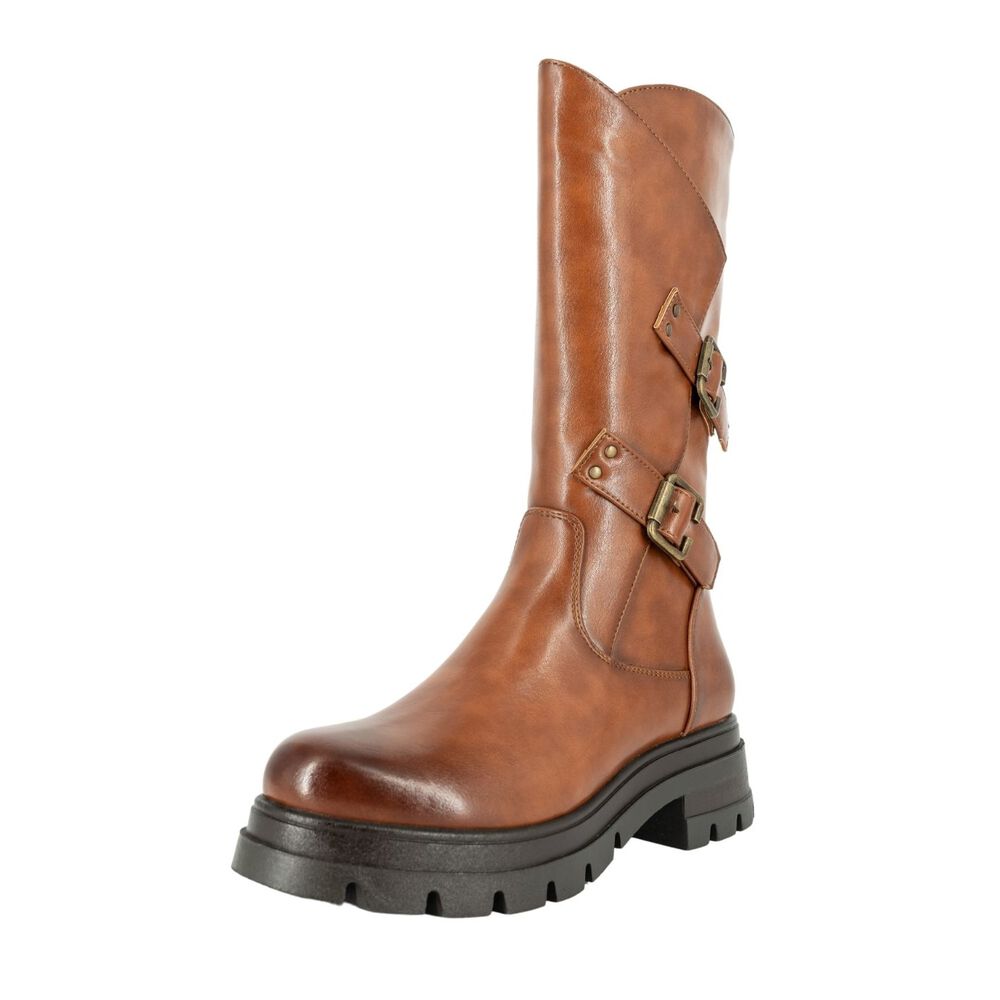 Bota Biker Zara Caramelo Alquimia image number 0.0