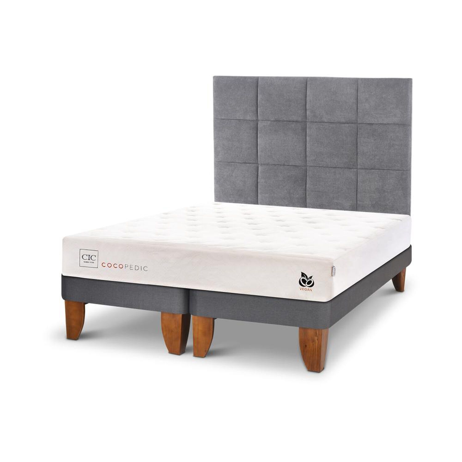 Cama Europea Cic Cocopedic / 2 Plazas / Base Dividida + Respaldo image number 1.0