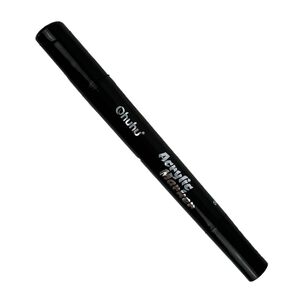 Ohuhu Marcador Acr&iacute;lico Puntas Fina Y Redonda Negro 120