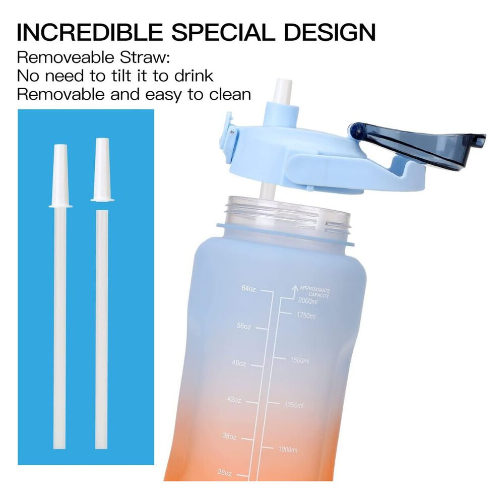 Botellas Agua Motivacionales 2l 900ml A Prueba De Fugas image number 3.0