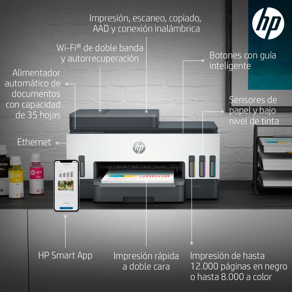 Impresora Multifuncional HP Smart Tank 750 image number 10.0