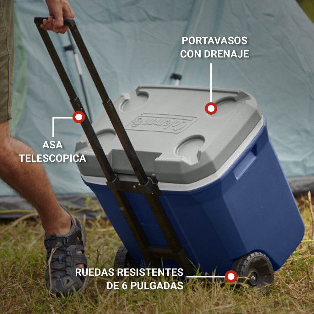 Cooler Coleman 316 Con Ruedas Azul 61 Lt / 65 Qt image number 2.0