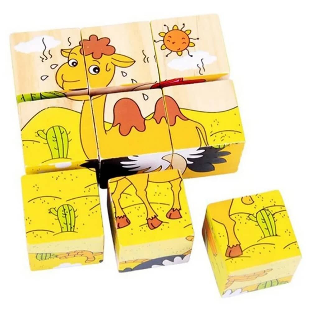 Cubos Rompecabezas Puzzles De Madera 6 Juegos En 1 Ni&ntilde;os image number 2.0