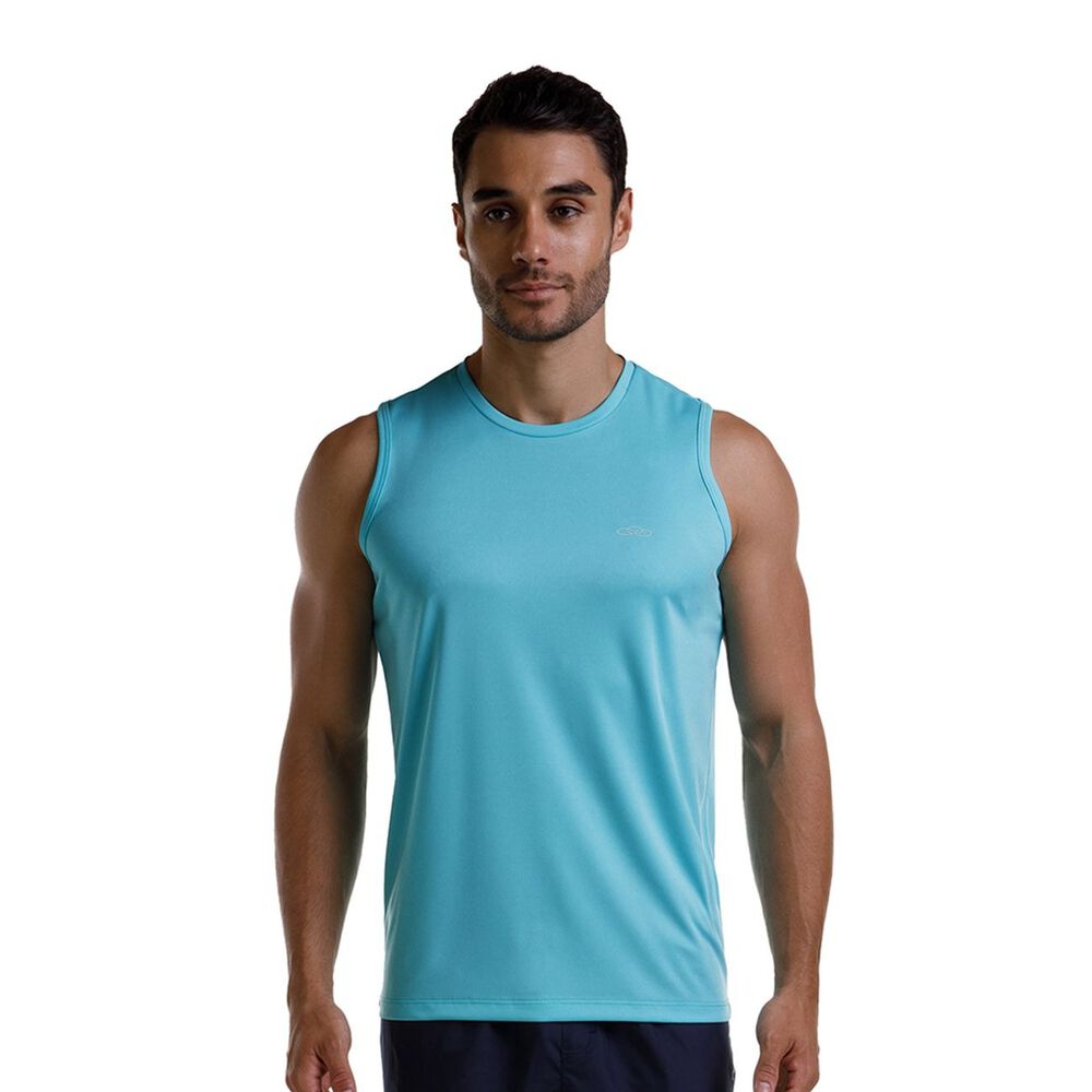 Polera Essential Sin Mangas Celeste Hombre image number 0.0