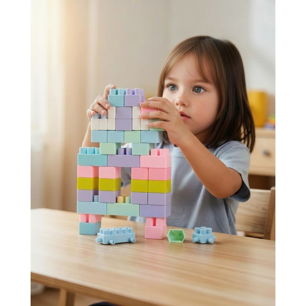 Juguete Bloques Construccion 88 Piezas Color Pastel image number 1.0