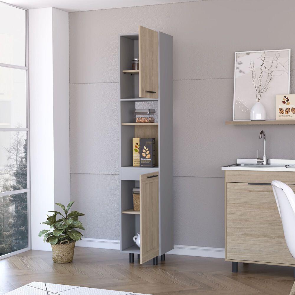 Mueble Despensa 2 Puertas Fm-004g Gris image number 4.0