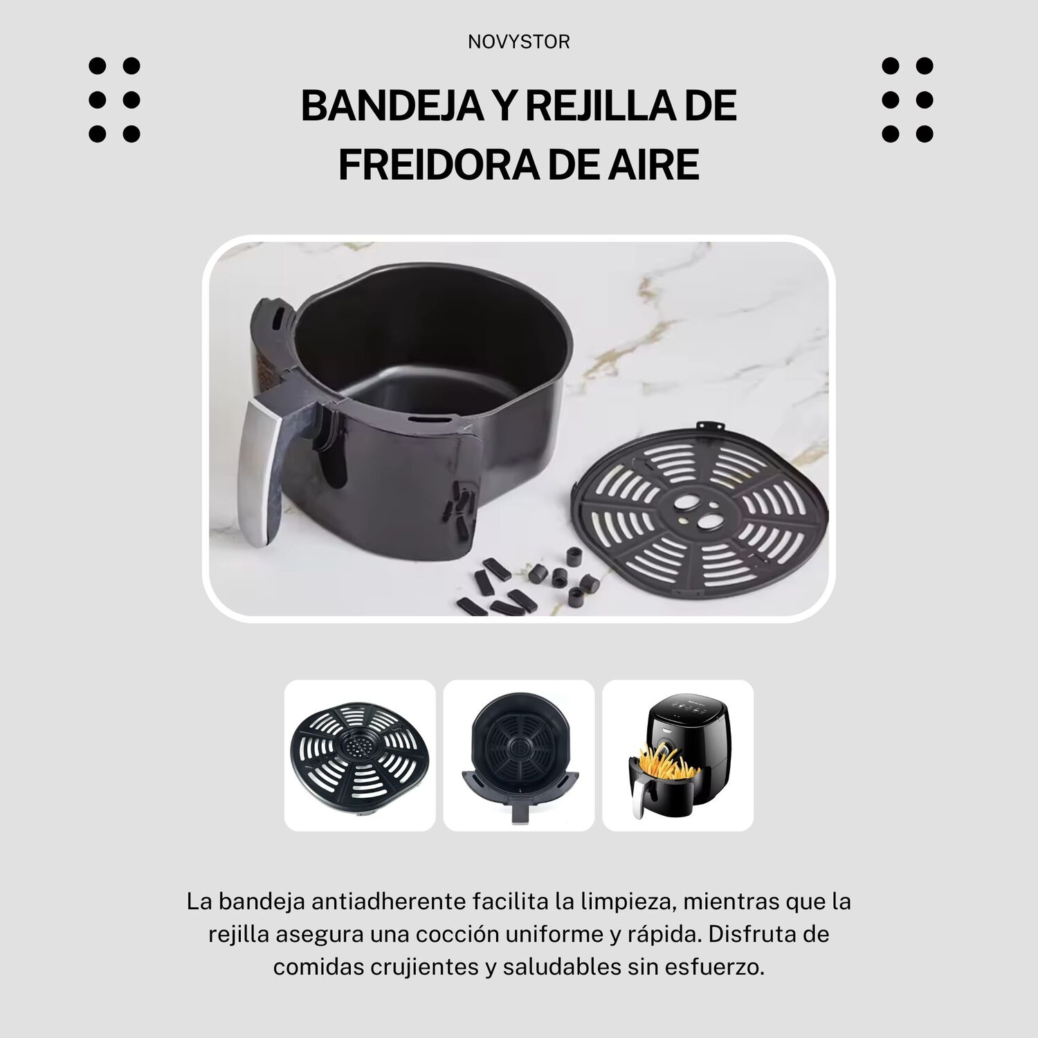 Freidora De Aire Libre Aceite 5.0 L Air Fryer Papas Fritas image number 5.0