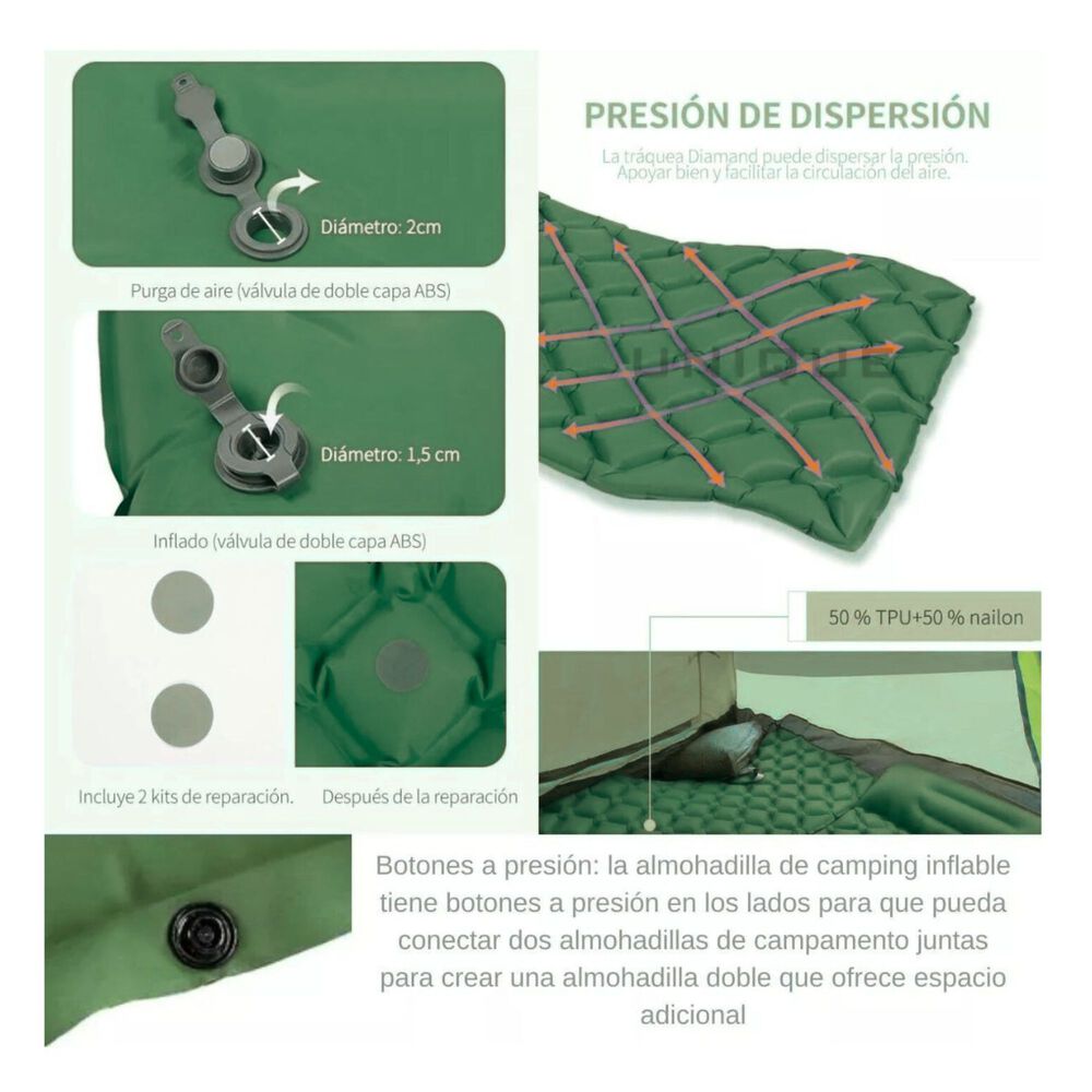 Colchon Inflable Plegable Para Camping Outdoor image number 3.0