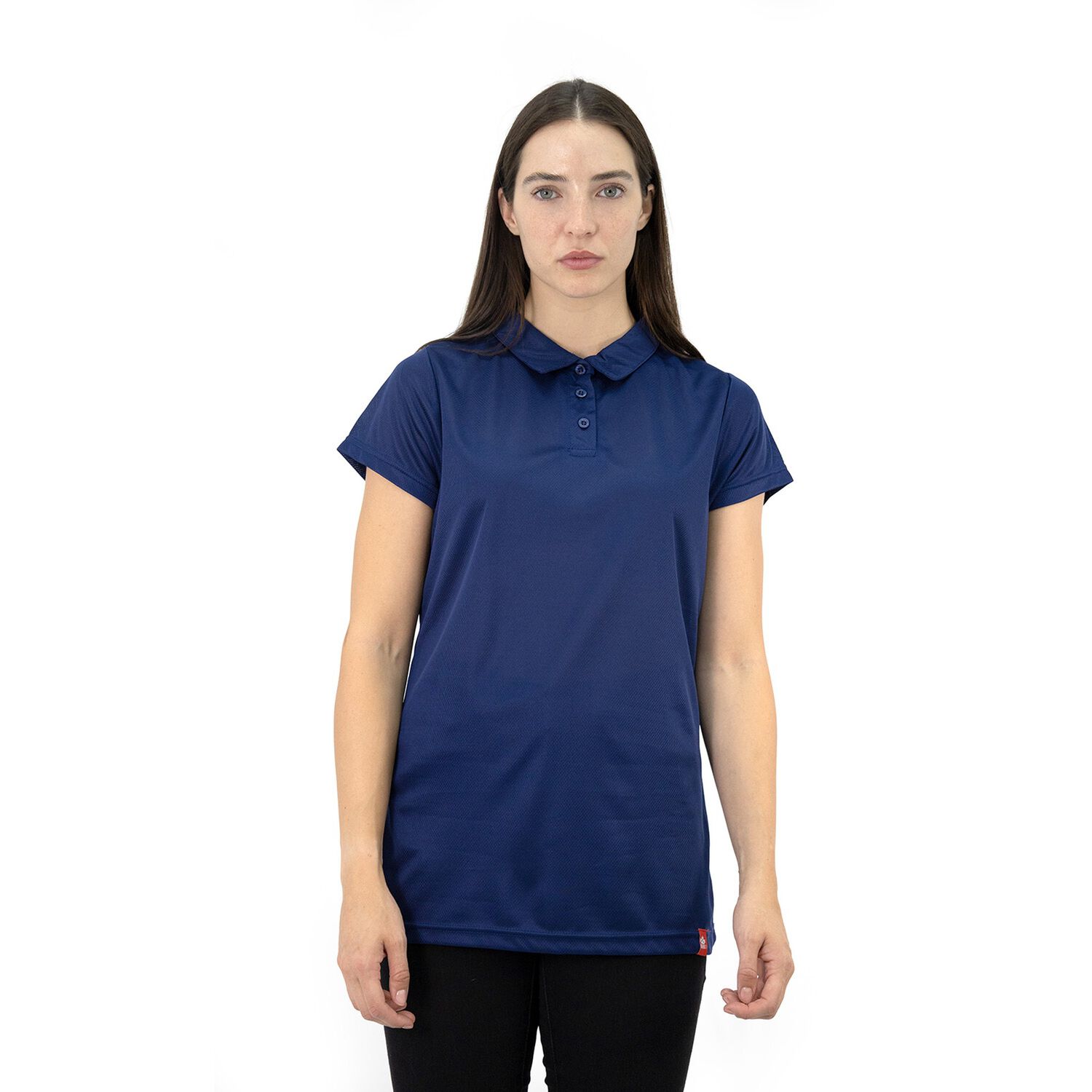 Polera Cooldry Quebec Manga Corta Azul Mujer image number 1.0
