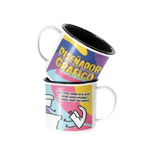 Taza Enlozada Lechera Dise&ntilde;o Gr&aacute;fico Regalo Profesion