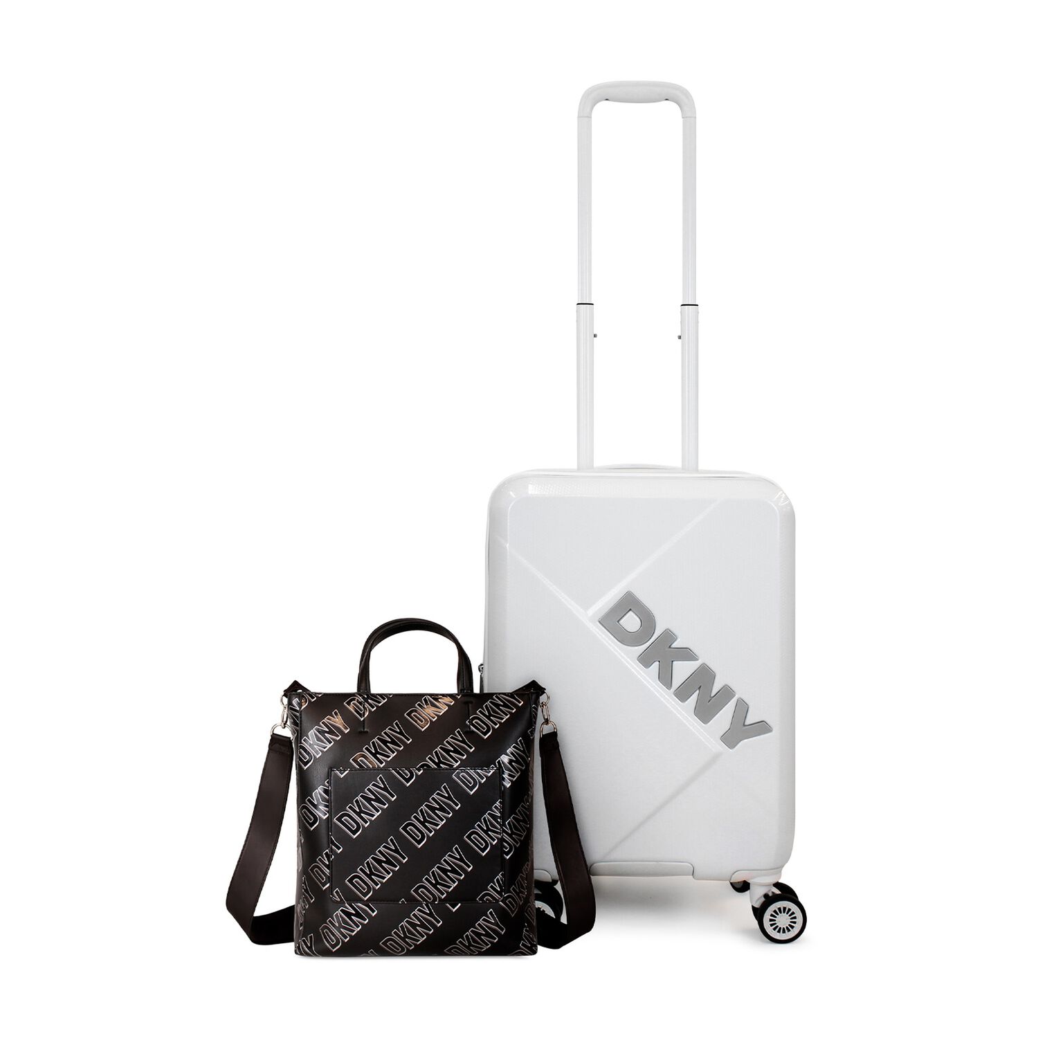 Pack Maleta Cabina Donna Karan Woman 10kg Blanca + Bolso Tote Tilly Dkny image number 0.0