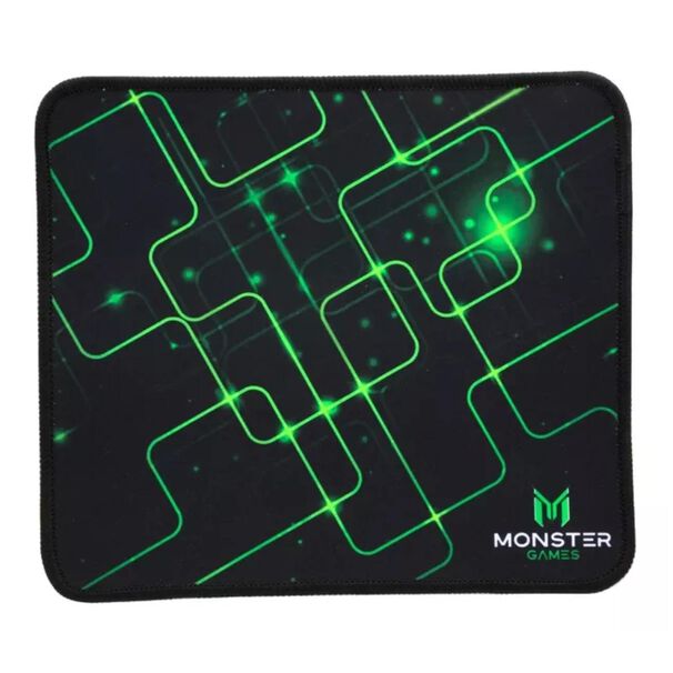 Mousepad Gamer 23x20cm Negro Verde Start