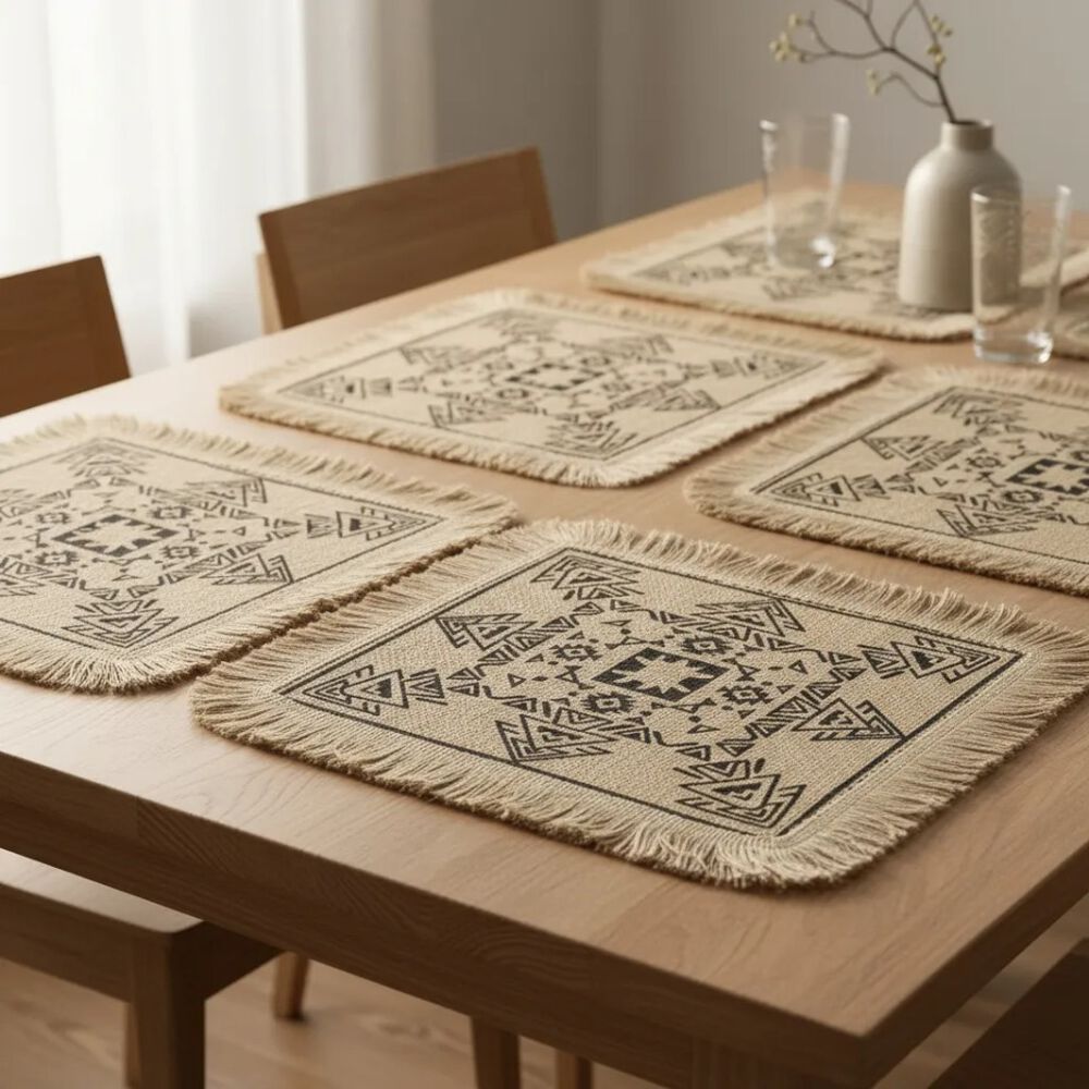 Set De 6 Individuales Yute - Geom&eacute;trico image number 3.0