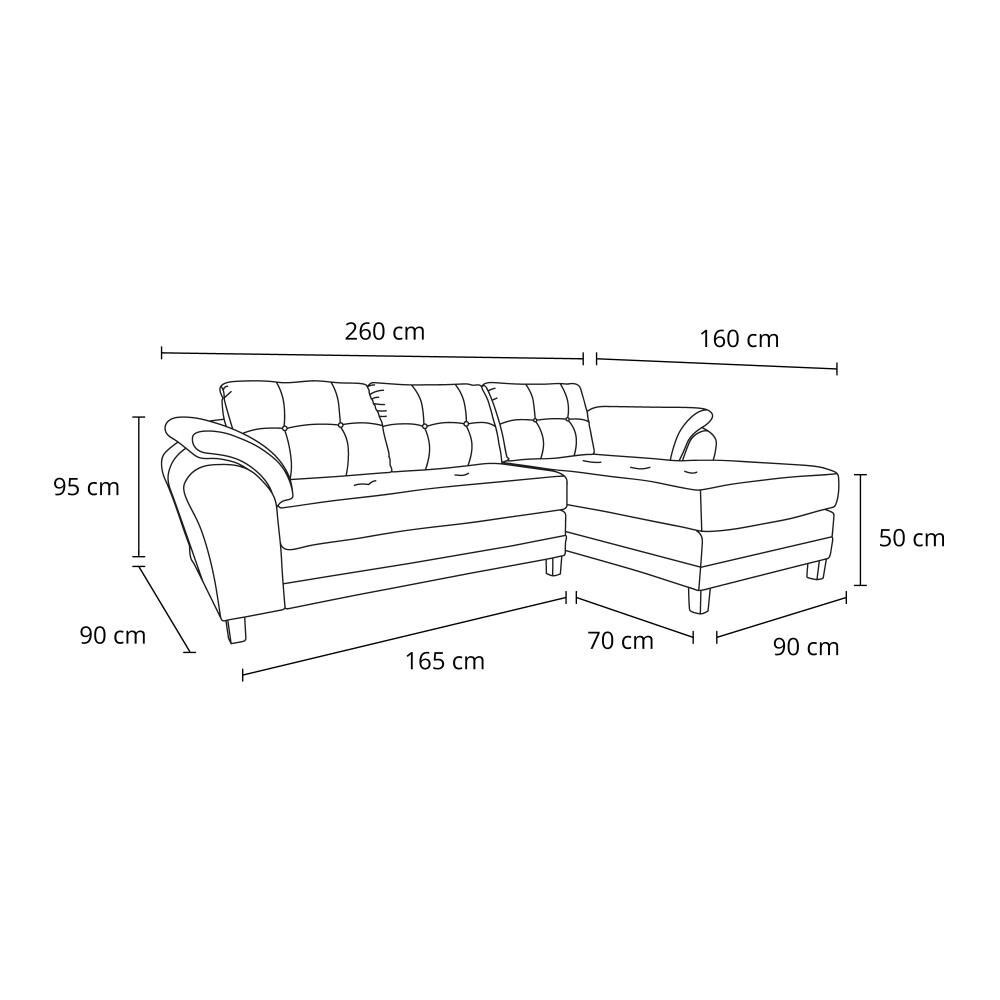 Sofá Seccional Living Factory New Samy Derecho / 4 Cuerpos image number 8.0