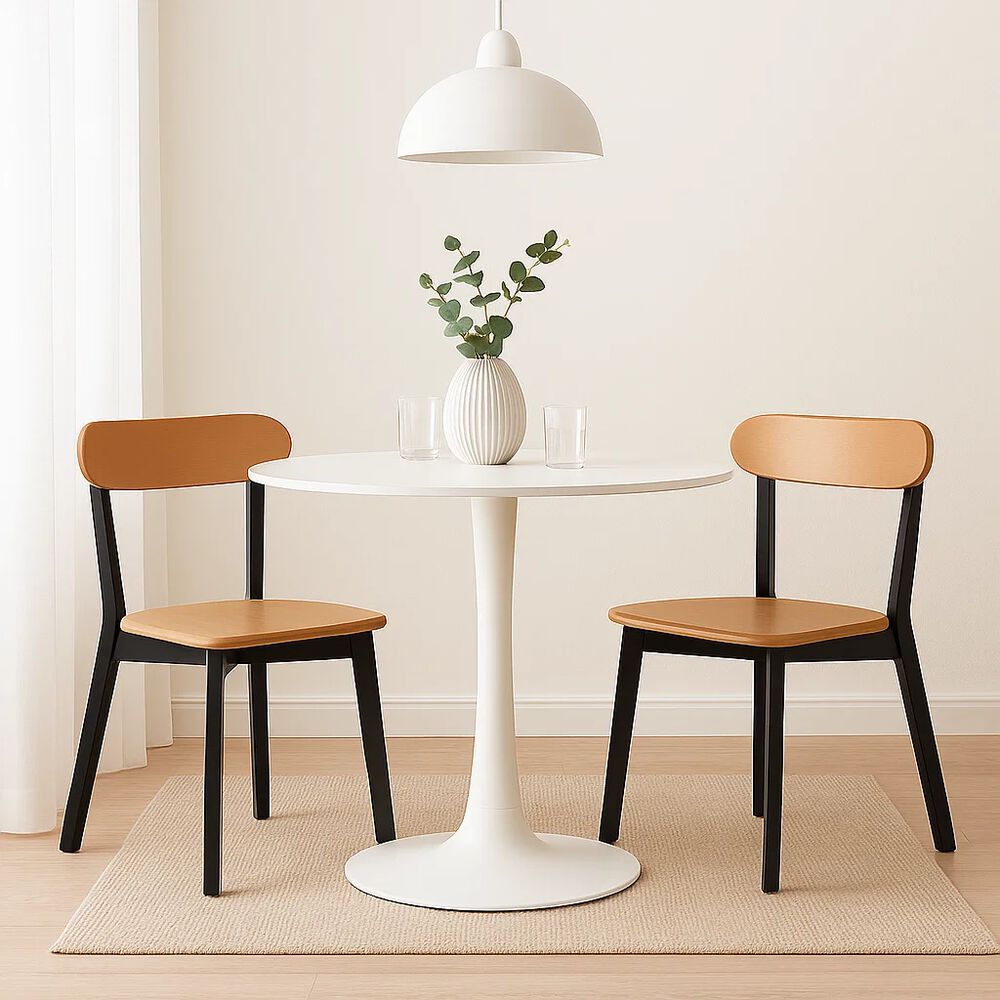 Pack De 2 Sillas Fresno De Madera - Negra image number 1.0