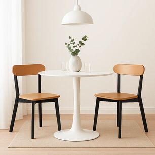 Pack De 2 Sillas Fresno De Madera - Negra