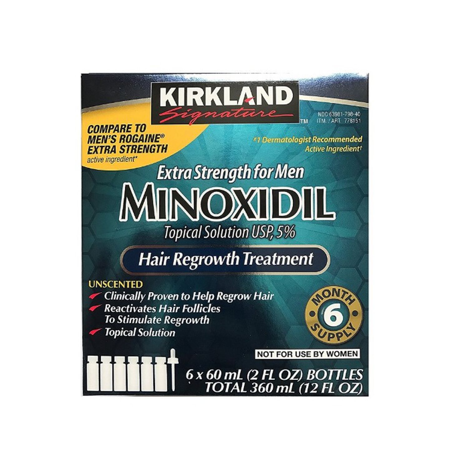 Minoxidil 5% Soluci&oacute;n T&oacute;pica Tratamiento Regenerativo 6 Unds image number 2.0