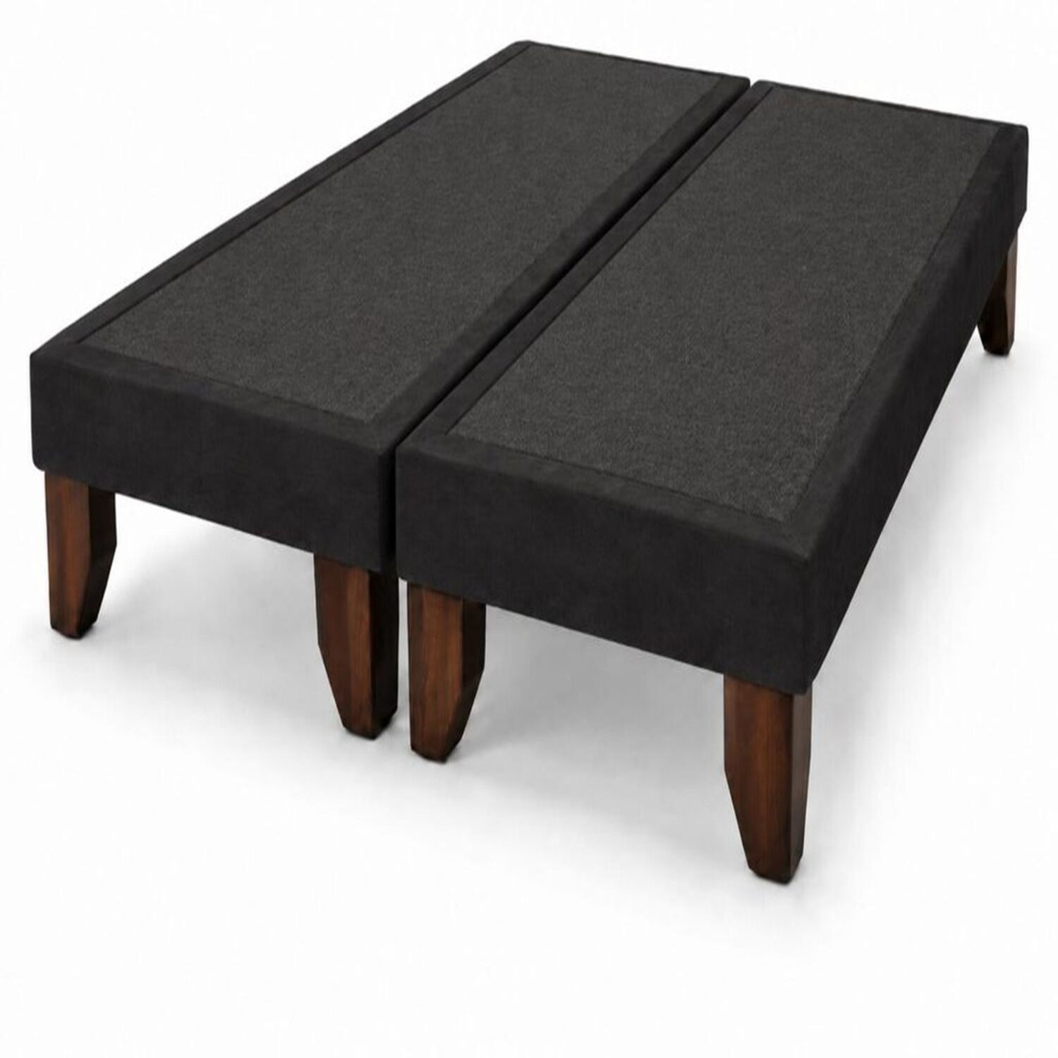 Base De Cama Europea 2 Plazas Dividida 190 Cm Largo Negro image number 1.0