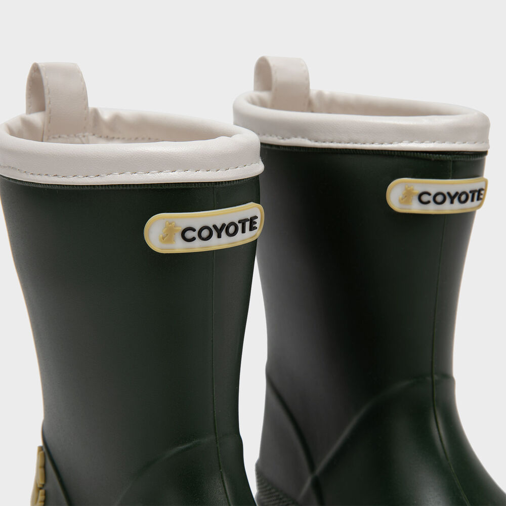 Bota De Agua Verde Militar Ribete Blanco image number 6.0