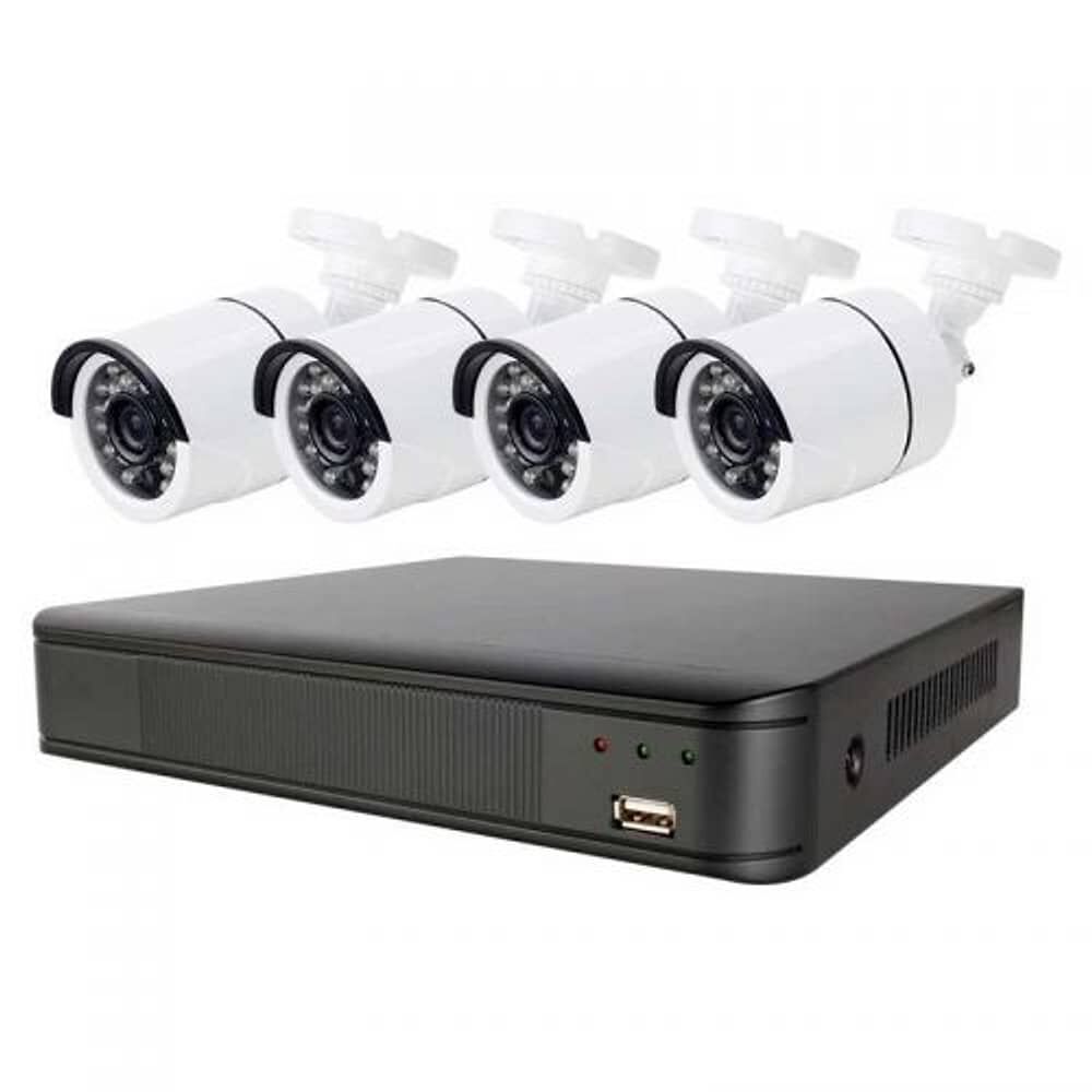 Kit Cctv 4 C&aacute;maras Seguridad + Disco Duro 1 Terabyte Instalado En Dvr Hd 720p image number 1.0
