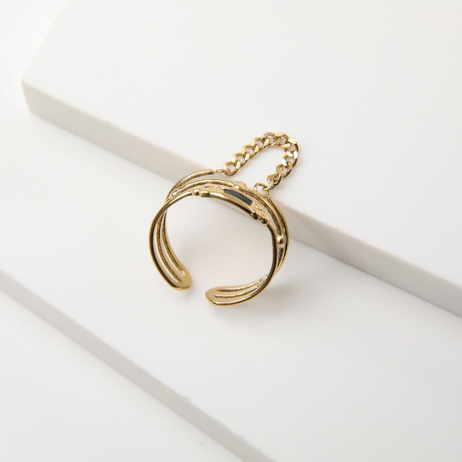 Anillo 19v69 Dorado Mujer Str088 image number 1.0