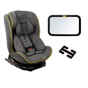 Silla De Auto Convertible Apolo Isofix Lx 360&deg; Grey + Espejo + Hebilla