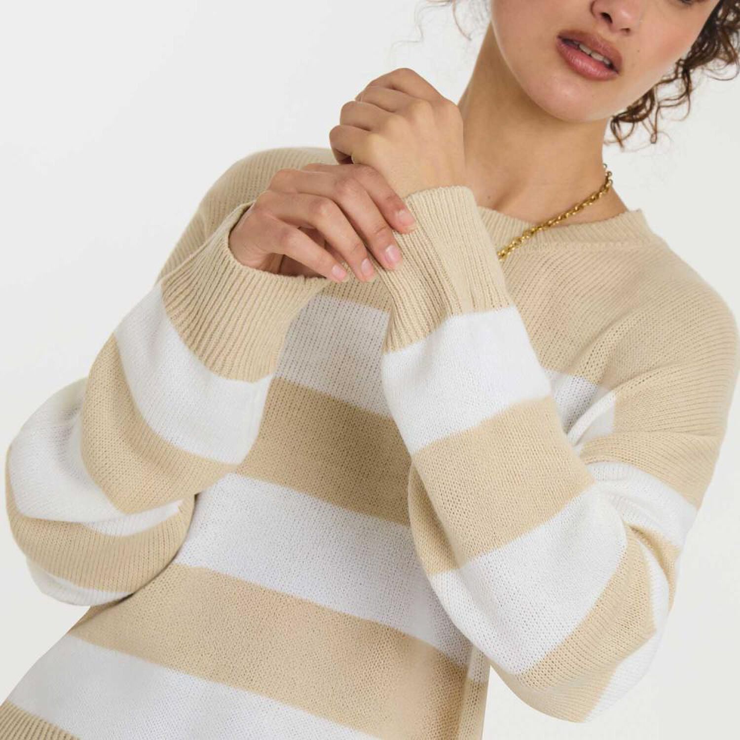 Sweater Rayas Marinero Manga Larga Cuello Reodndo Mujer Freedom image number 4.0