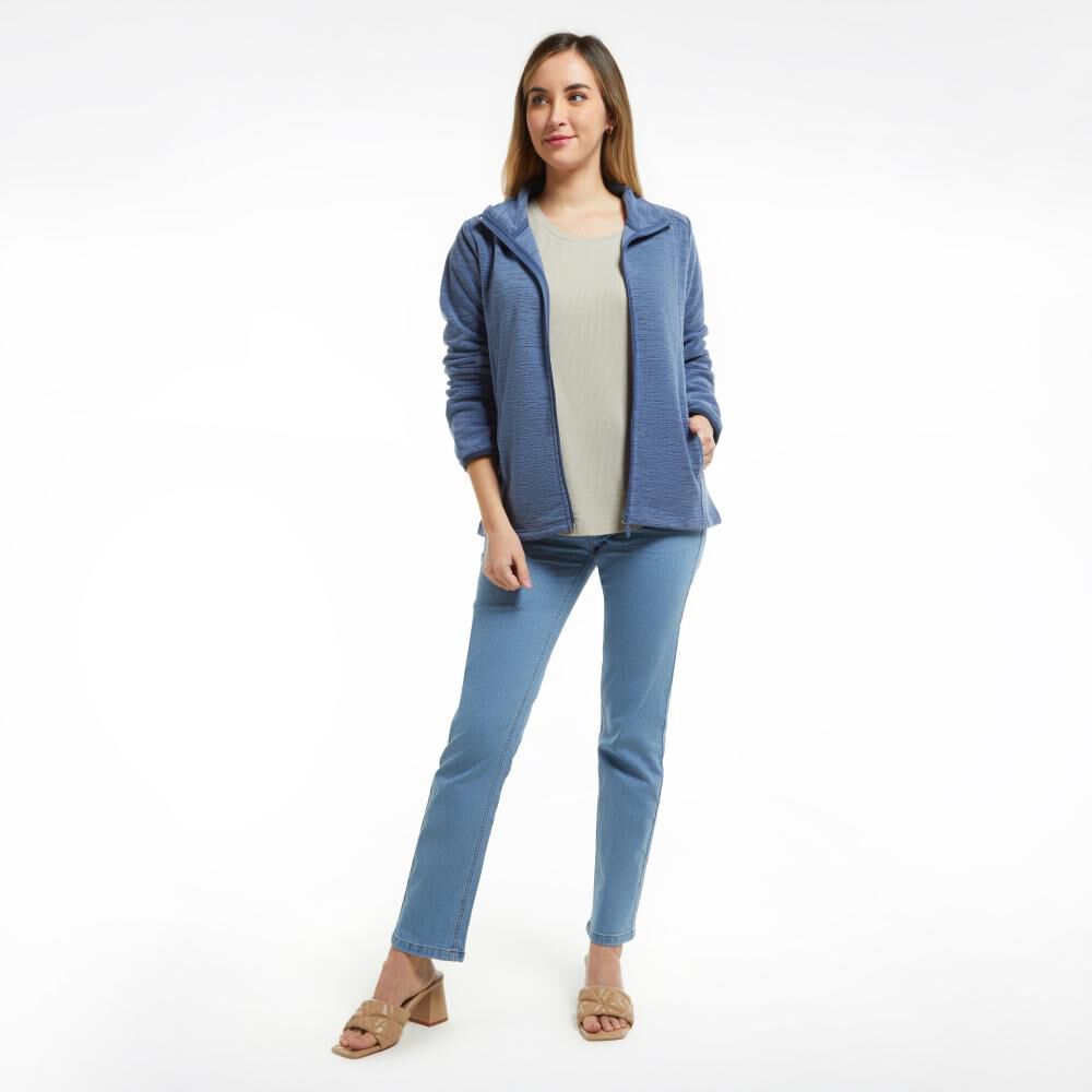 Poler&oacute;n B&aacute;sico Melange Cuello Redondo Mujer Geeps image number 1.0