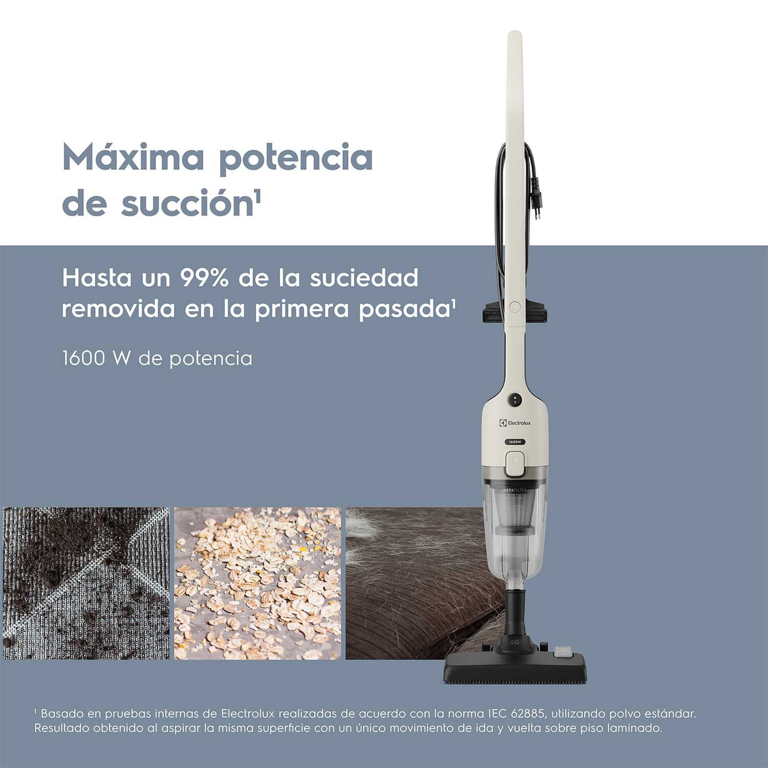 Aspiradora Vertical Con Cable Electrolux 1600w 2 En 1 Con Filtro Hepa Stk24 image number 9.0