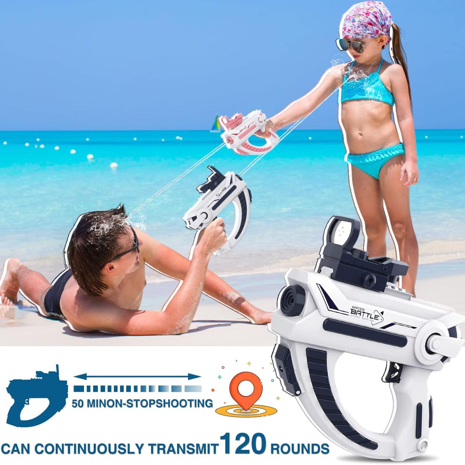 Pistola De Agua Premium Con Mira Electrica image number 3.0