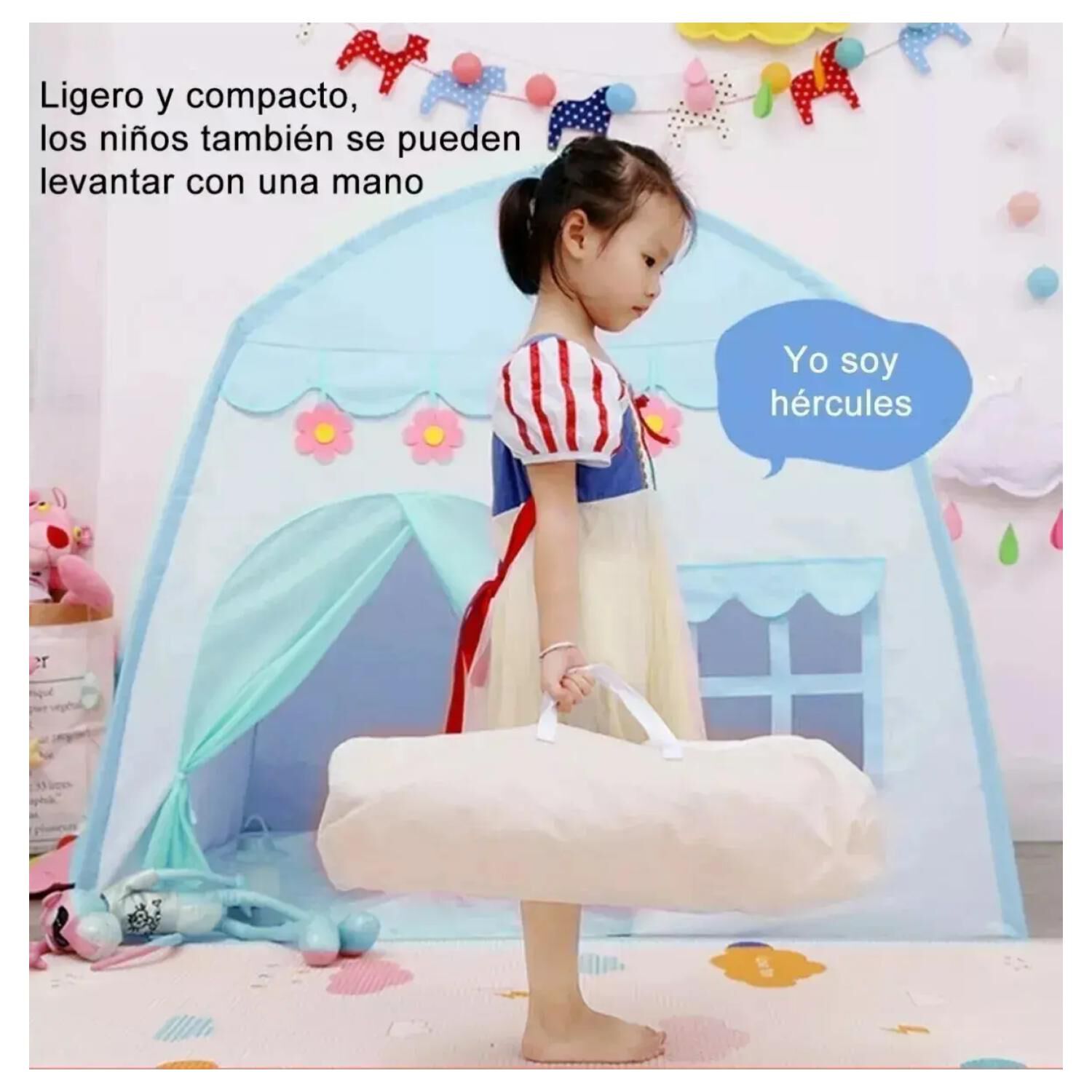 Juguete Carpa Plegable Casa De Juegos Plegable 100x130cm Infantil image number 3.0