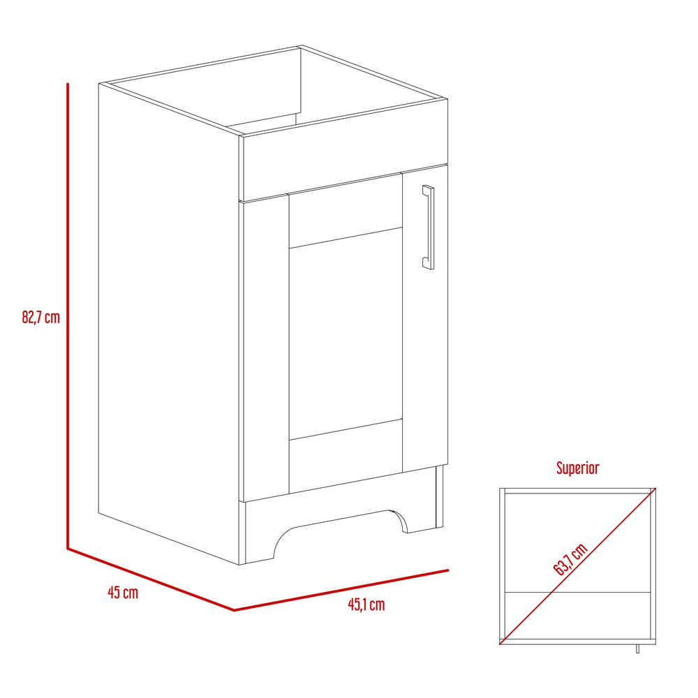Mueble Vanitorio Piso 1 Puerta Fm-002c Café Claro image number 7.0