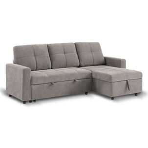 Sof&aacute; Cama 3 Cuerpos Gris 216x106x91cm Almacenaje