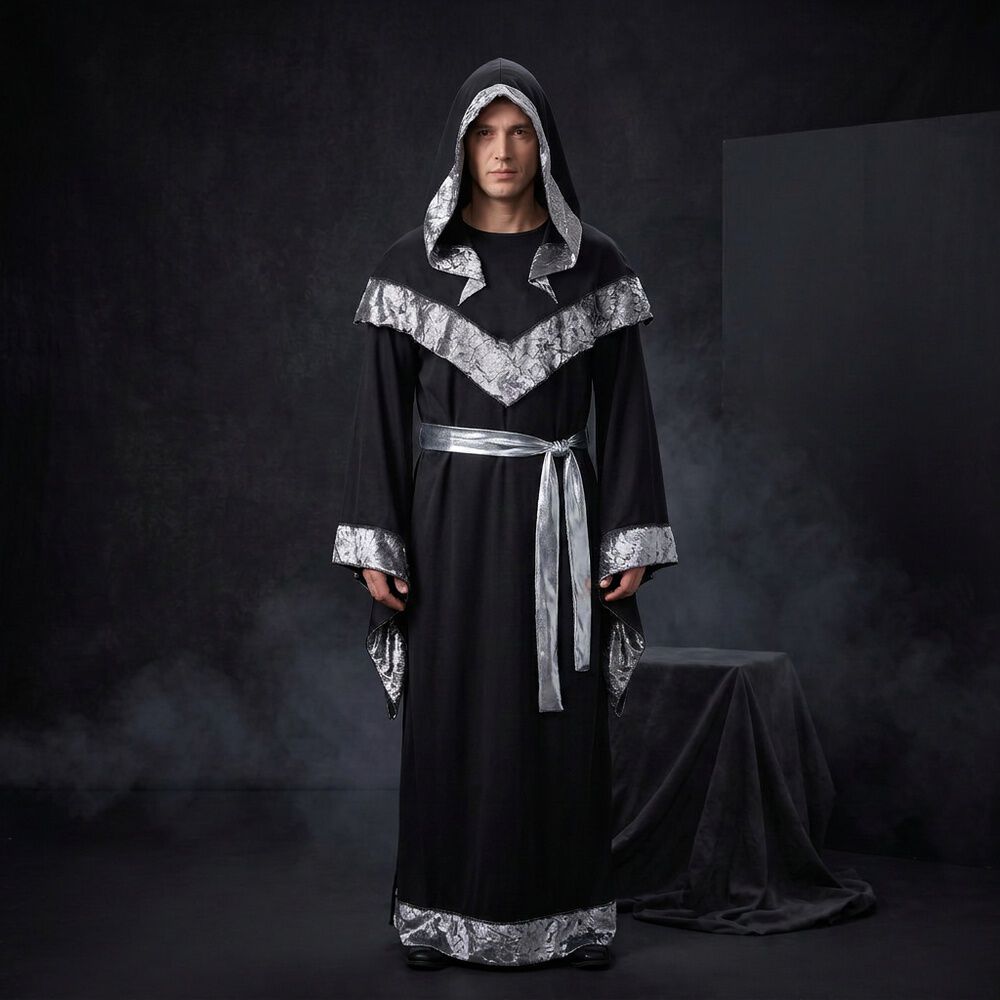Disfraz Cosplay Mago Medieval Monje image number 0.0