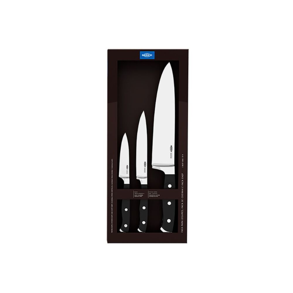 Set De Cuchillos Brinox 3 Piezas Mango Pvc 2519/114 image number 1.0