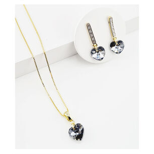 Conjunto Romance Gold Cristales Genuinos Silver Night