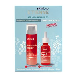 Set Crema + Serum Facial Con Niacinamida Repair Con Vitamina B3 Etienne