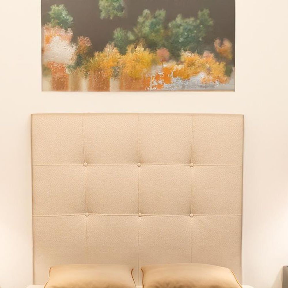 Respaldo Plaza Y Media Lino Beige image number 2.0