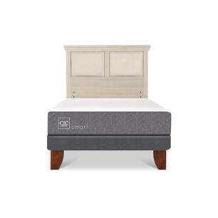 Cama Europea Cic Smart / 1 Plaza / Base Normal + Respaldo