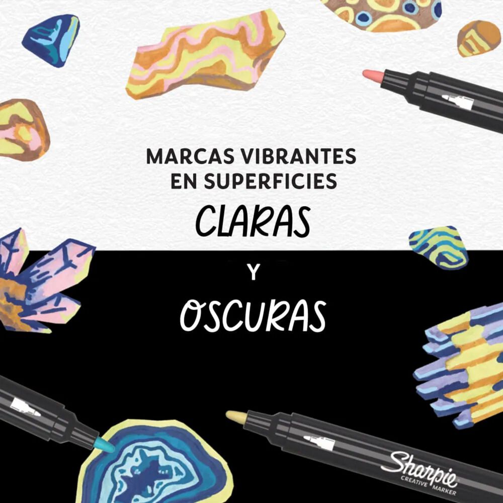 Set Lapices Acrilico Sharpie 12 Tonos Naturaleza Punta Bala image number 6.0