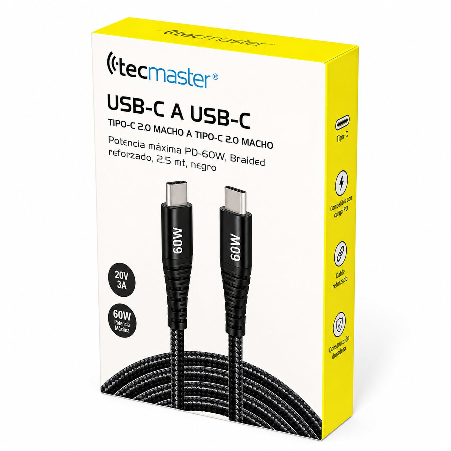 Cable De Datos Usb-c A Usb-c 2.5 Mt Premium Pd 60w image number 7.0