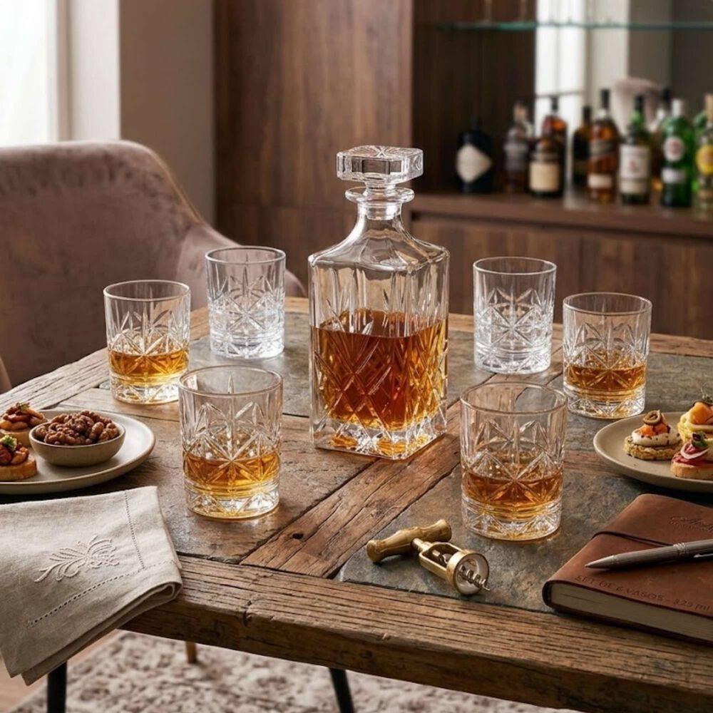 Set 6 Vasos Old Fashioned Tallados 323 Ml image number 1.0
