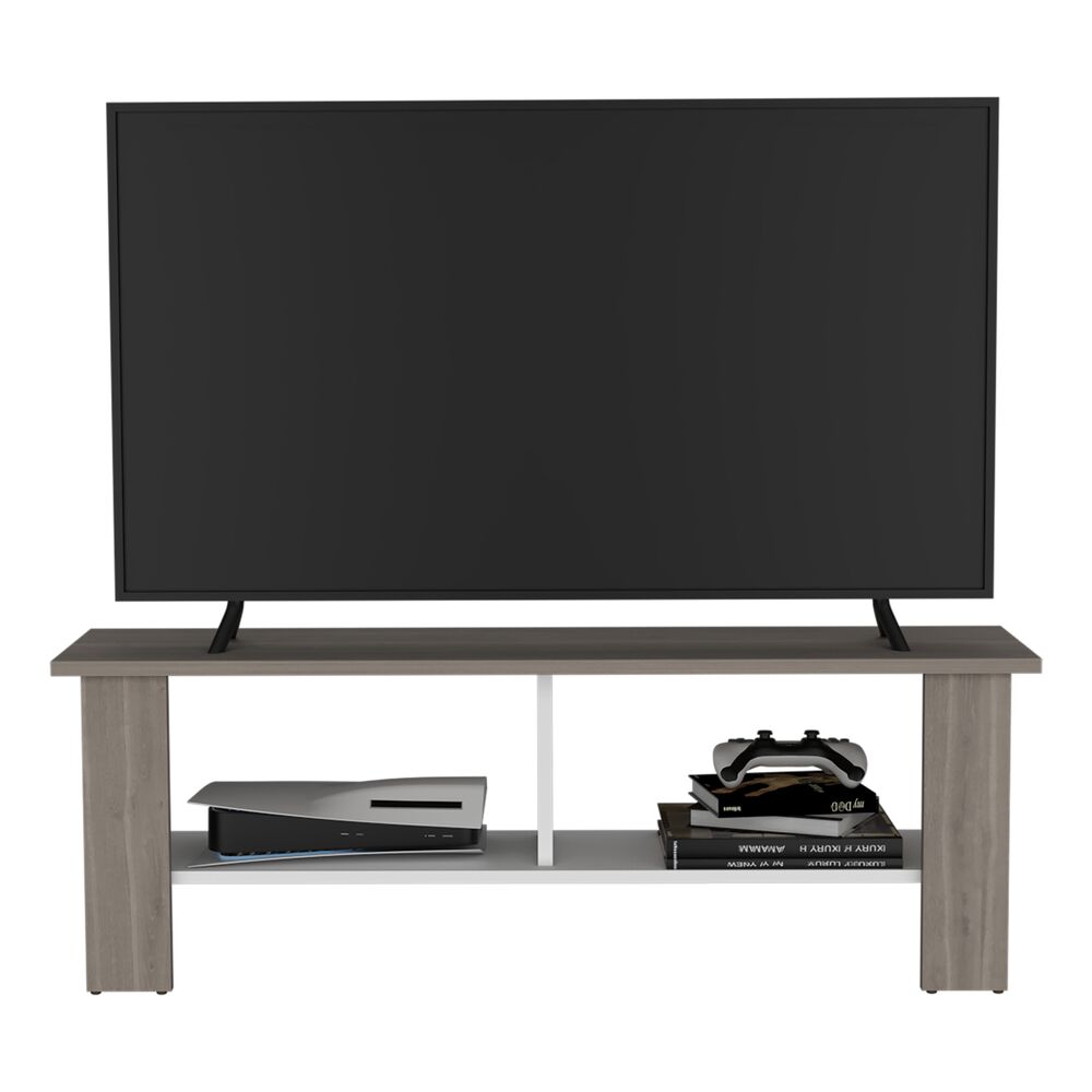 Rack Tv 50" Con 2 Repisas Fm-031b Beige Y Blanco image number 2.0